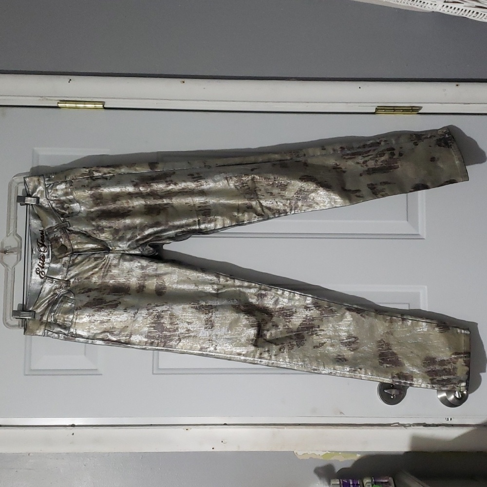 Silver Metallic Jean